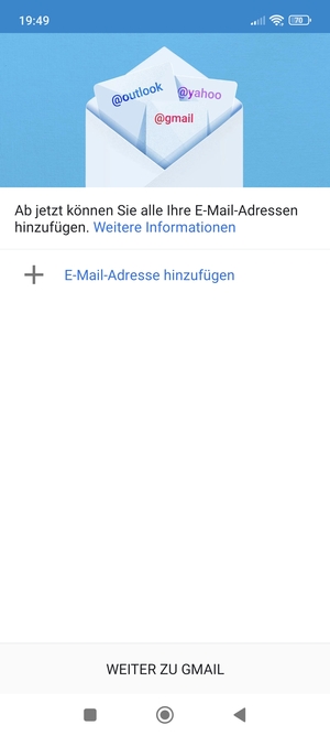 Wählen Sie E-Mail-Adresse hinzufügen
