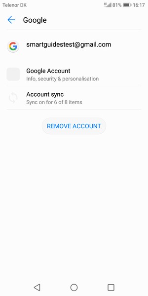 Select Account sync