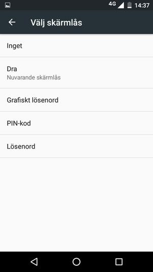 Välj Grafiskt lösenord