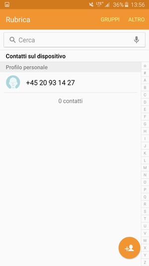 Seleziona ALTRO