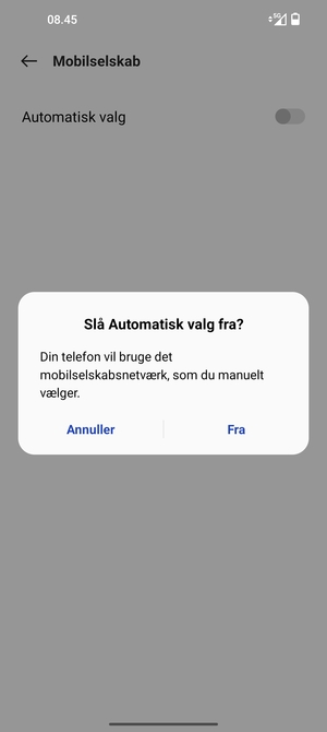 Vælg Fra
