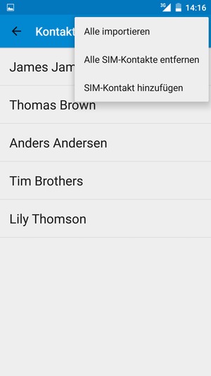 Wählen Sie Alle importieren