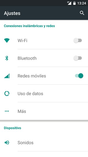 Seleccione Redes móviles