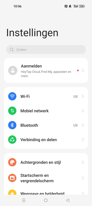 Selecteer Mobiel netwerk