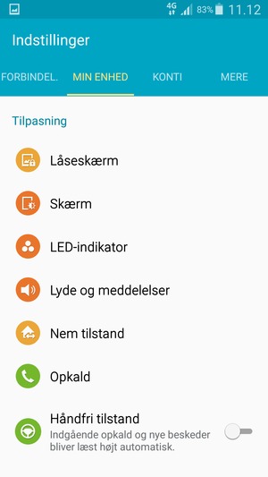 Vælg Låseskærm