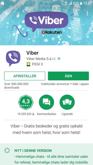 Vælg ÅBN