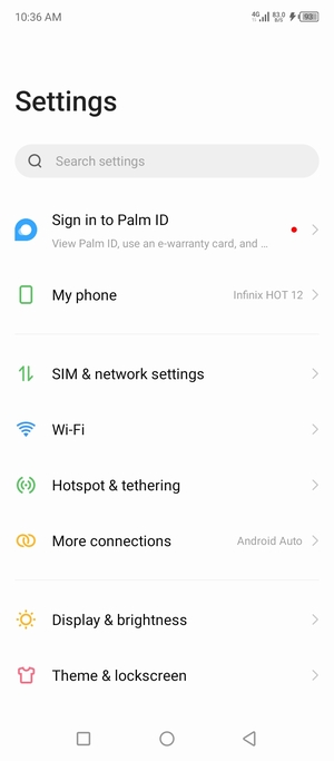 Select SIM & network settings