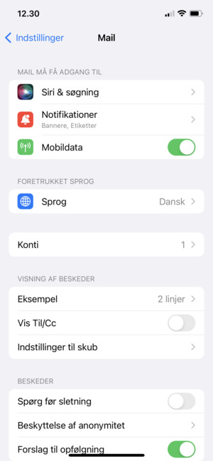 Din Gmail er klar til brug