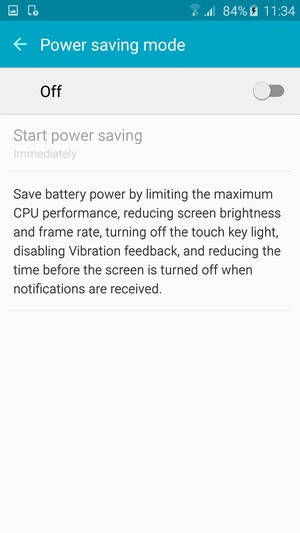 Turn on Power saving mode