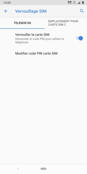 Sélectionnez Public puis Modifier code PIN carte SIM