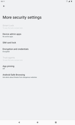 Select SIM card lock