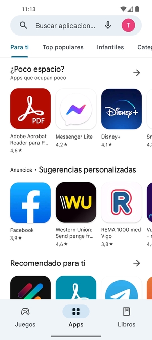 Seleccione la barra de Búsqueda
