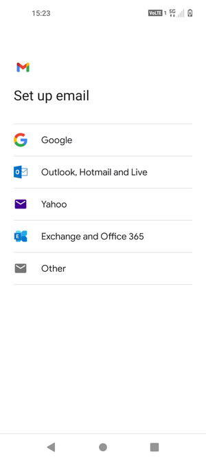 Select Exchange and Office 365