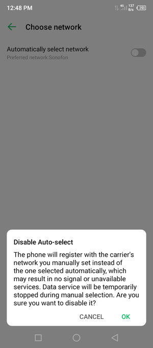 Select OK