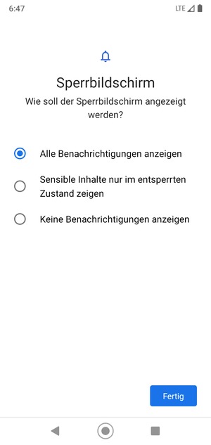 Wählen Sie die gewünschte Option und wählen Sie Fertig