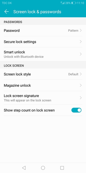 Your phone is now secure with a screen lock
