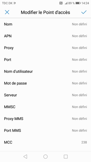 Saisissez les informations Internet