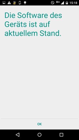 Falls Ihr Handy aktualisiert ist, wählen Sie OK