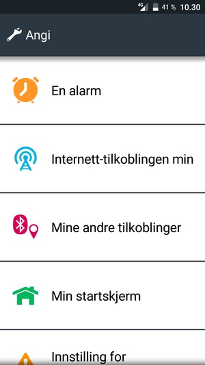 Velg Internett-tilkoblingen min