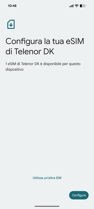Seleziona Configura