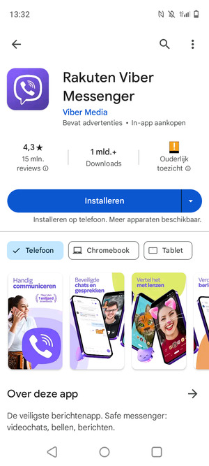 Selecteer Installeren