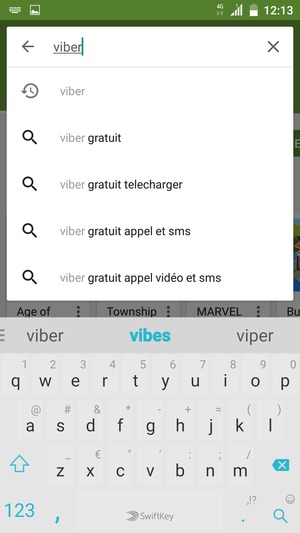 Saisissez le nom de l'appli et sélectionnez Rechercher