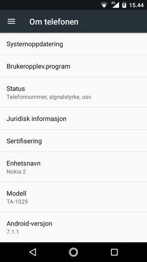 Velg Systemoppdatering