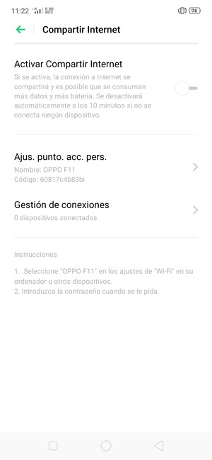 Active Activar Compartir Internet