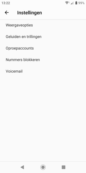Selecteer Voicemail