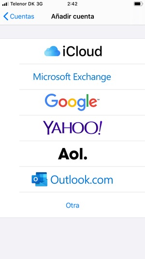 Seleccione Microsoft Exchange