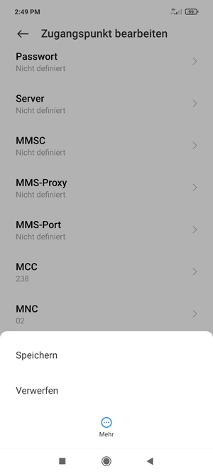 Wählen Sie Speichern