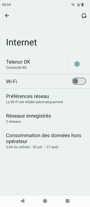 Activer le Wi-Fi