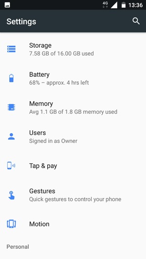 Return to the Settings menu and select Battery