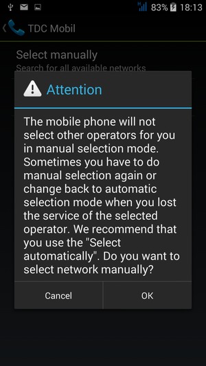 Select OK
