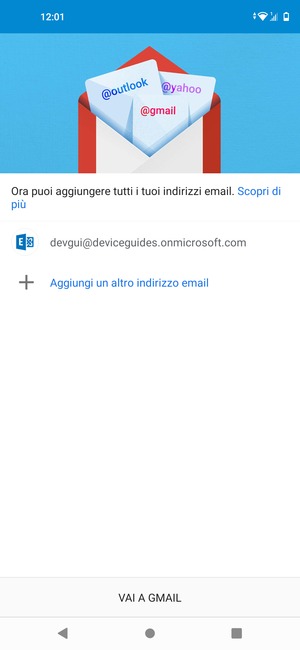 Seleziona VAI A GMAIL
