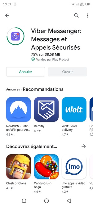 Veuillez attendre la fin de la procédure d'installation