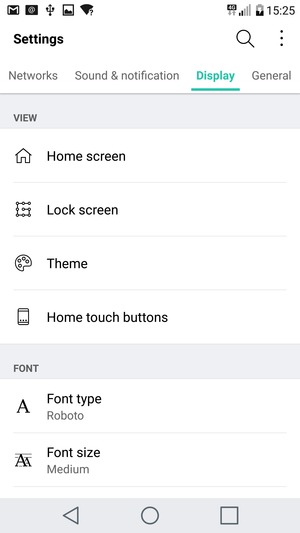 Select Display and Lock screen