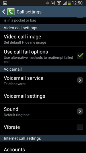 Select Voicemail settings