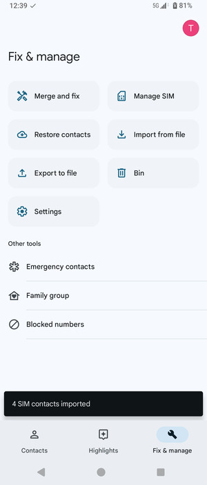 Your contacts will be saved to your Google account and saved to your phone the next time Google is synced.