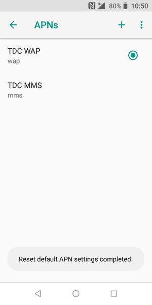 Your phone will reset to default Internet and MMS settings