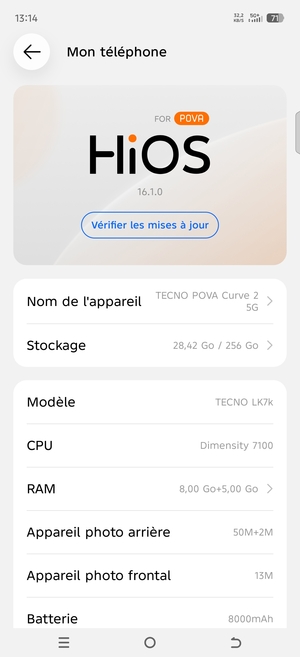 Sélectionnez Verifier les mises à jour