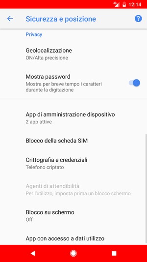 Scorri e seleziona Geolocalizzazione