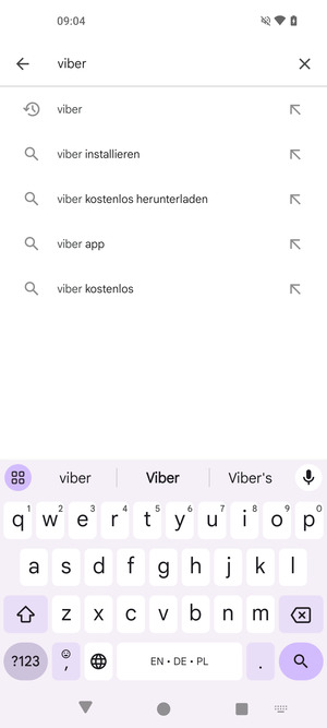 Geben Sie den Namen der App ein und wählen Sie Suchen
