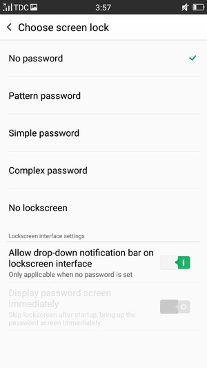 Select Pattern password