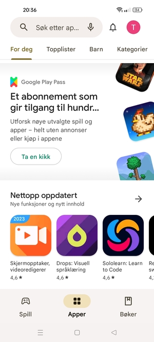 Velg søkefelt