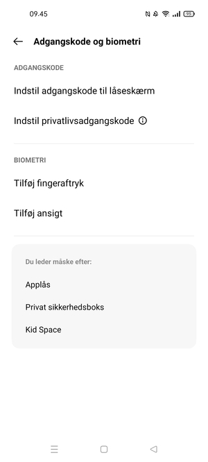 Vælg Indstil adgangskode til låseskærm