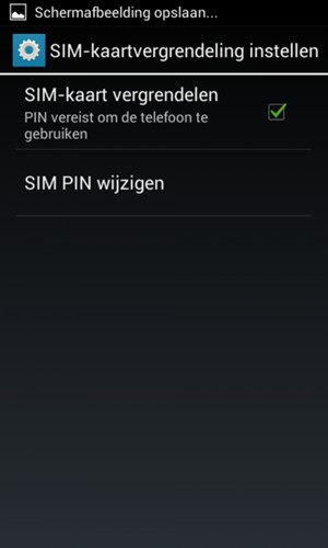 Selecteer SIM PIN wijzigen