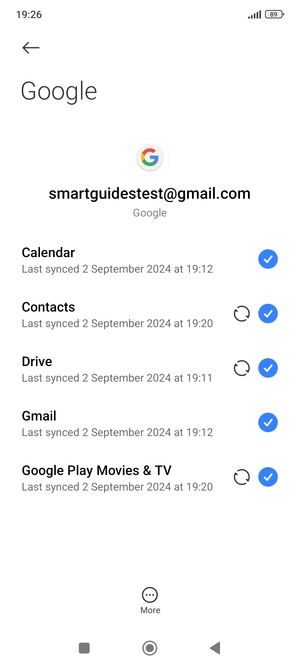 Make sure Contacts is selected