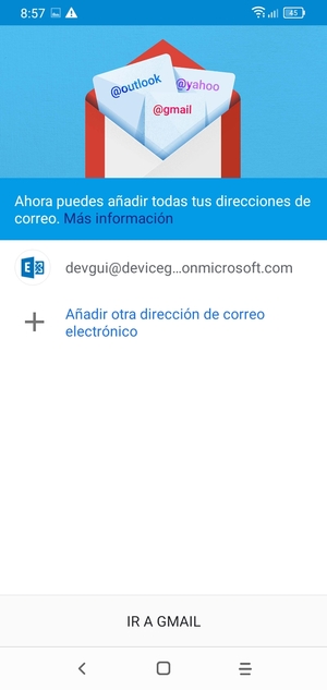 Seleccione IR A GMAIL