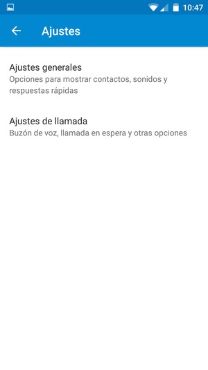 Seleccione Ajustes de llamada